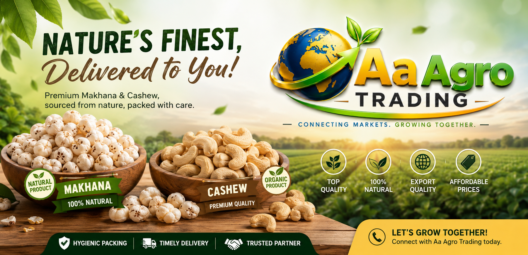 Nature to home's makhana & Cashew
